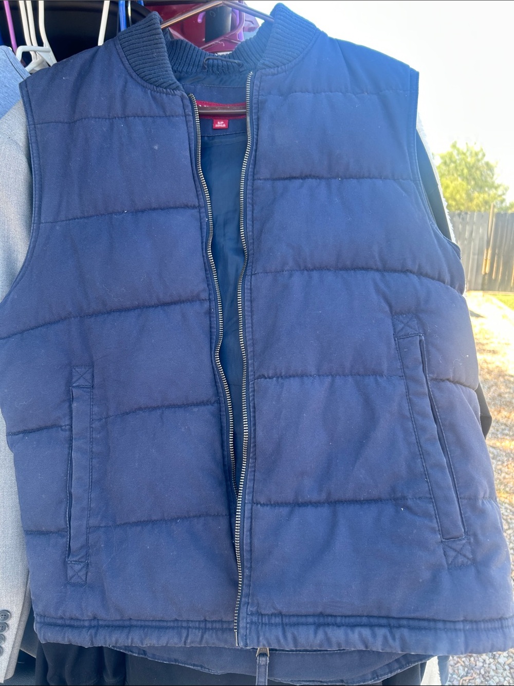 Merona Navy Quilted Puffer Vest